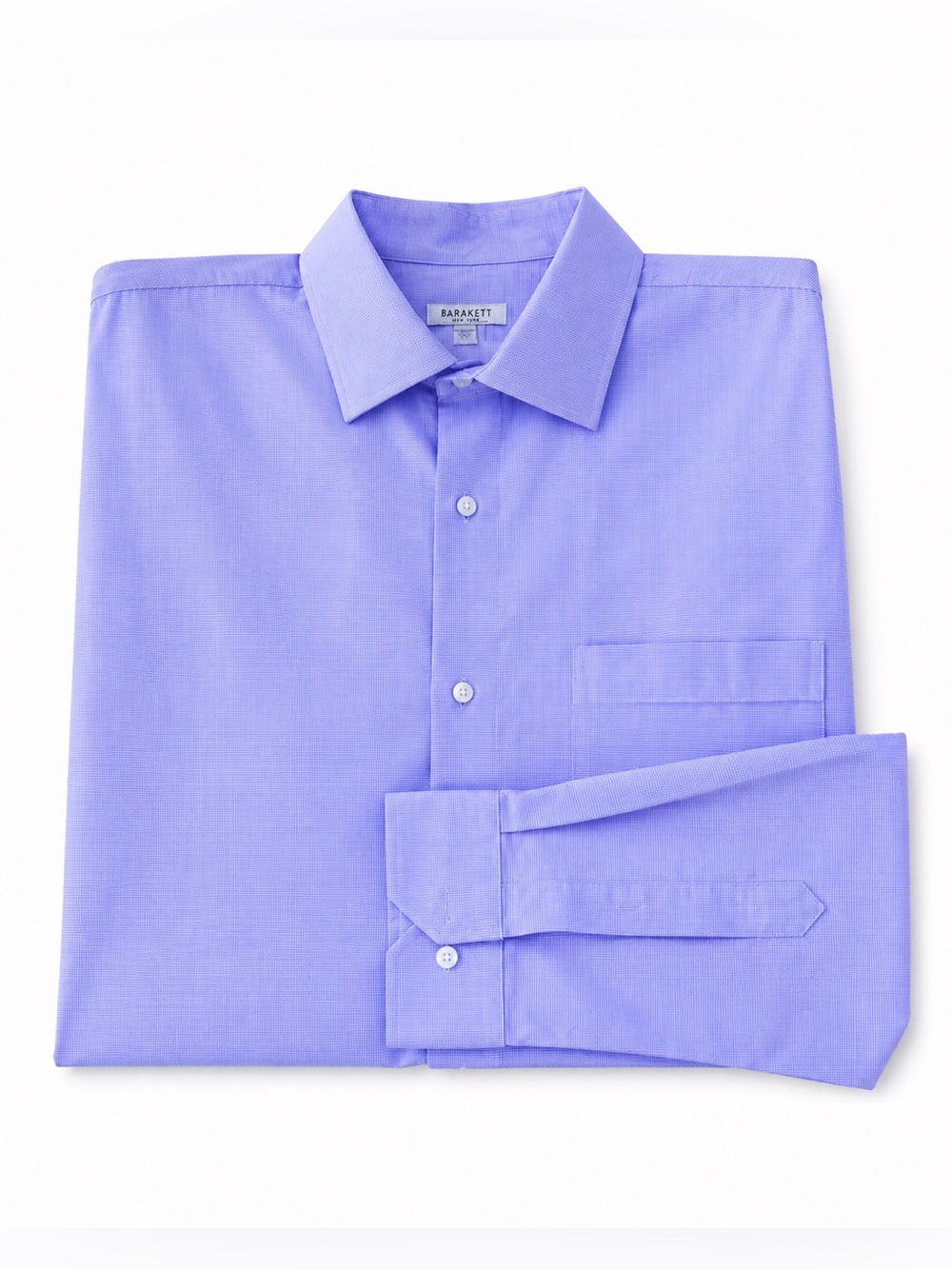 Barakett Purple & White Mini Check Dress Shirt 17